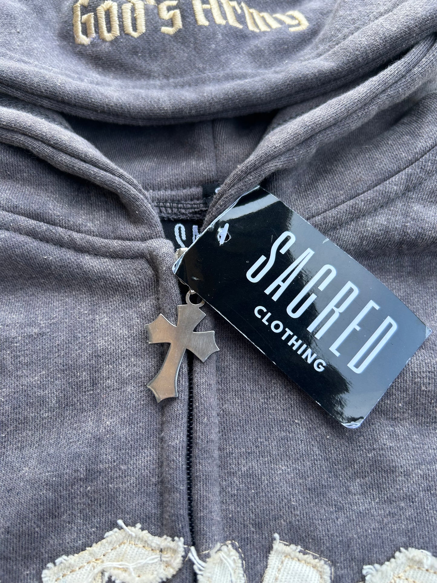 Grey Acid Wash ¨Soldier¨ Zip Up